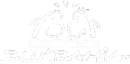 Blu'bahia Graphisme et impression Logo blanc